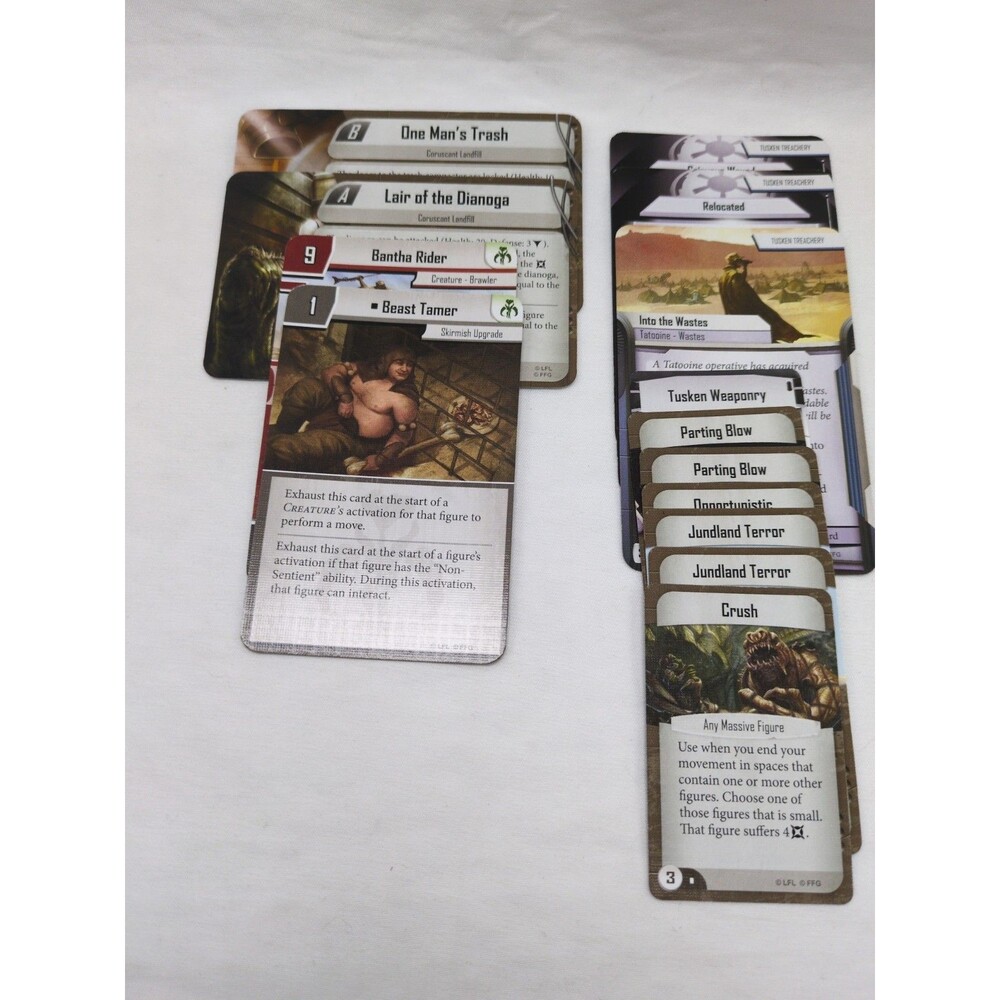 *Cards Only* Star Wars Imperial Assault Bantha Rider Cards Only